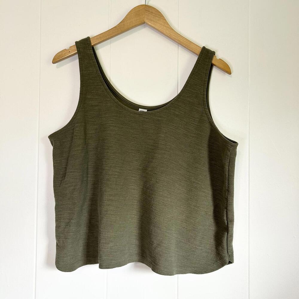 Old Navy Olive Green Sleeveless Knit Tank Top Lounge Casual Top Women's Large
